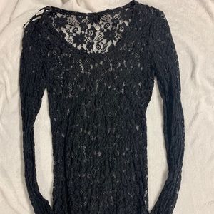 Black lace top